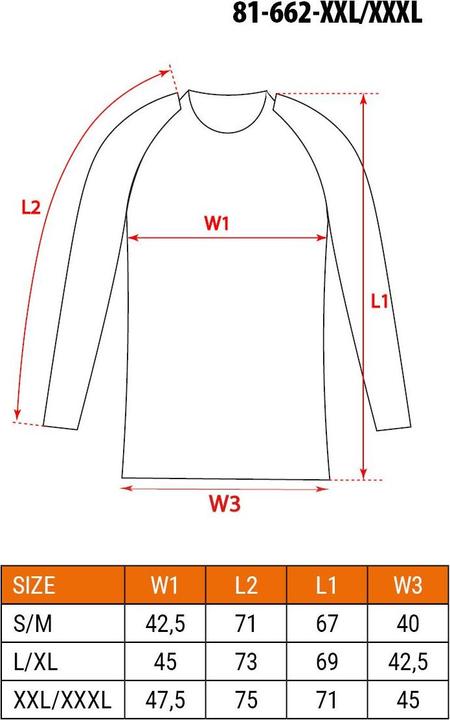 Nutritional values and ingredients Neo COOLMAX thermoactive T-shirt, size XXL (XXL, 3XL)
