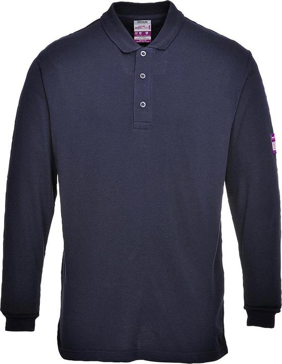 Portwest Mens Flame Resistant Anti-Static Long-Sleeved Polo Shirt