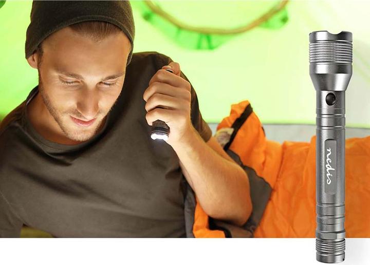 Actual product image Nedis LED torch, Premium, 500lm - silver (500 lm)