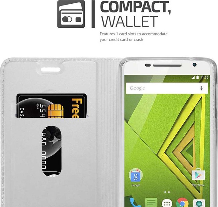 Actual product image Cadorabo Book Classy Style Cover (Motorola Moto X Play)