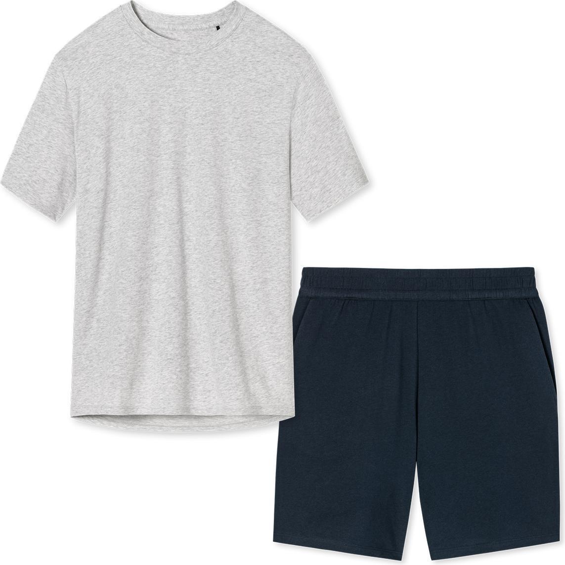 Schiesser, Damen, Pyjama, Organic Cotton Schlafanzug, Blau, (38)