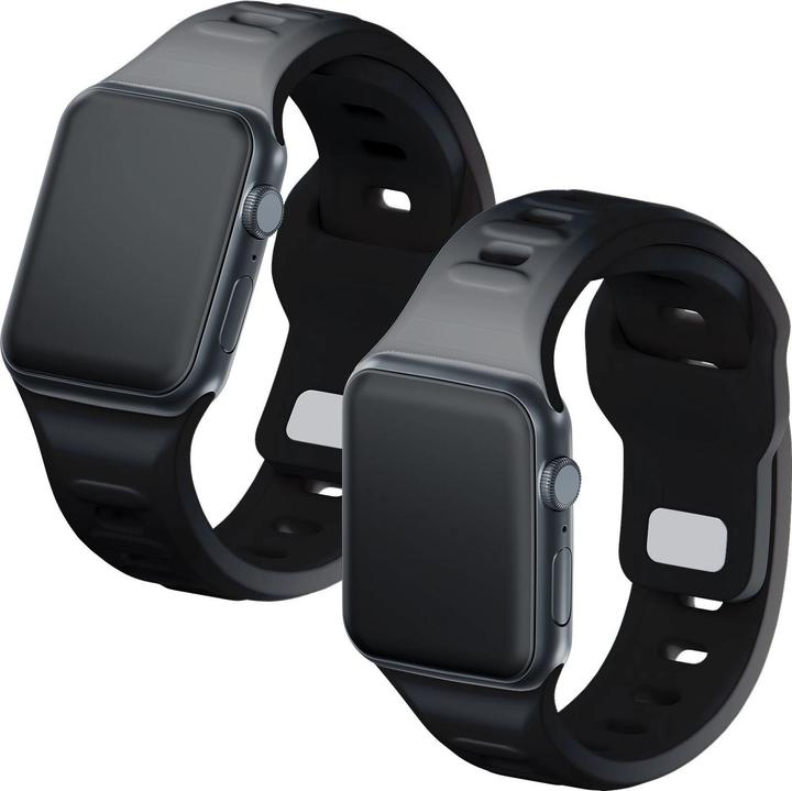 Produktbild 3MK Silicone Watch Strap czarny/black dla Apple Watch 42/44/45/49mm (Silikon, Edelstahl)