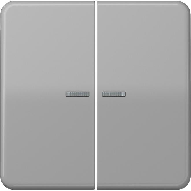 JUNG, Zubehör Schalterprogramm, Wippe 2t Schalter CD gr glz Lichtausl CD595KO5GR