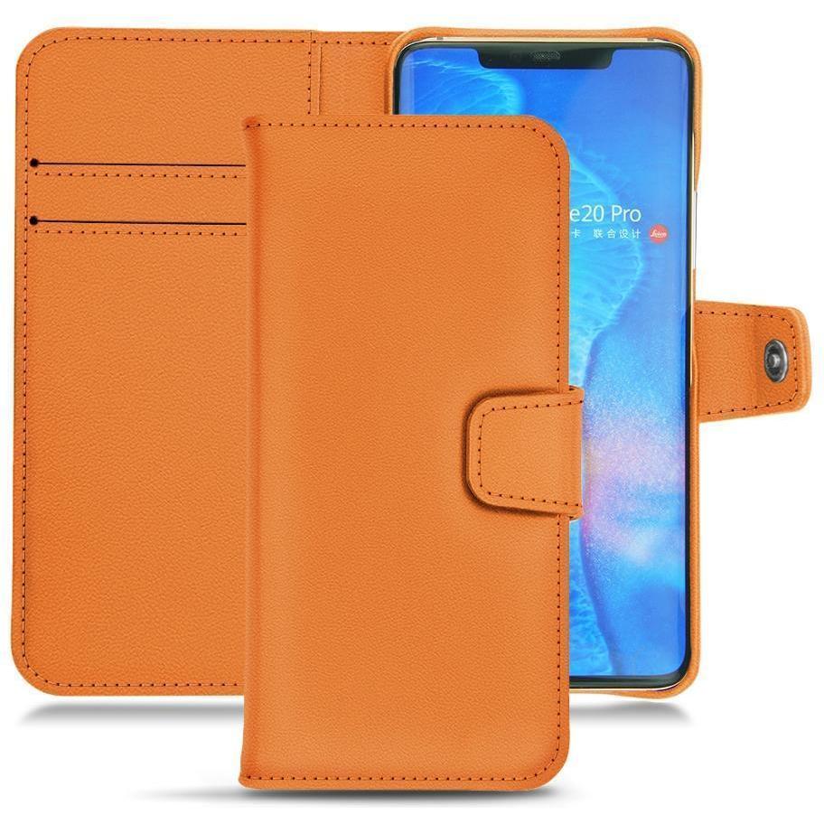 Noreve Lederschutzhülle Wallet (Huawei Mate 20 Pro), Smartphone Hülle, Orange