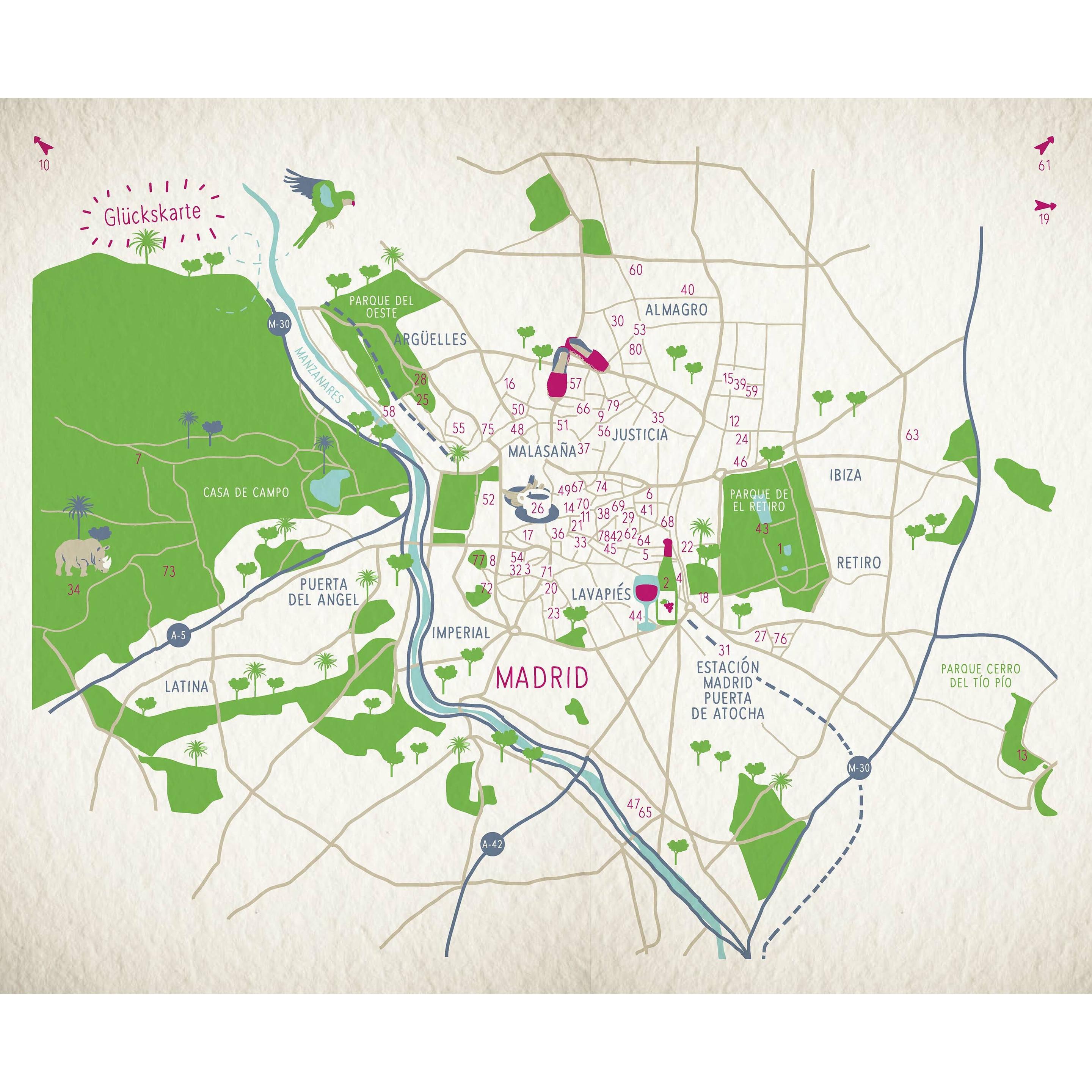 Thumbnail - Glücksorte in Madrid, Ratgeber von Javier Sardón, Anne-Kathrin Wieging