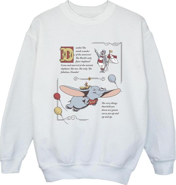 Produktbild Disney Dumbo Story Book Page Sweatshirt Jungen (140, 146)