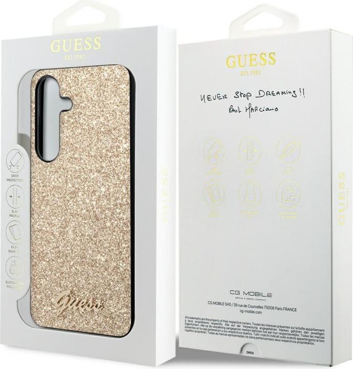 Produktbild Guess Hardcase Glitter Script (Samsung Galaxy S24)
