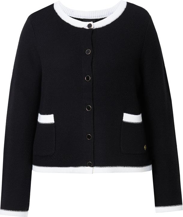 Produktbild Ulla Popken Strickjacke, Schmuckbündchen, Rundhals, Taschen, Langarm (58)