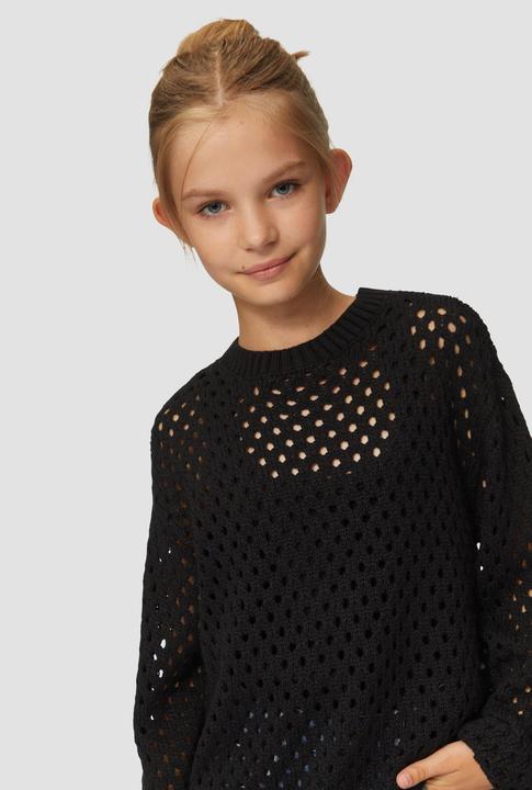 Image du produit s.Oliver Strickpullover Strickpullover mit Lochmuster im Boxy-Schnitt (L)