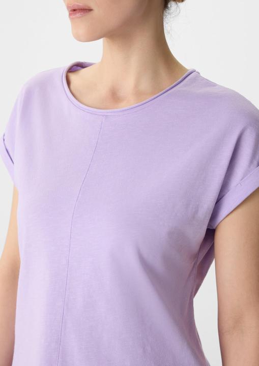 Image du produit Comma T-Shirt Jersey-T-Shirt mit fixiertem Ärmelumschlag (36)