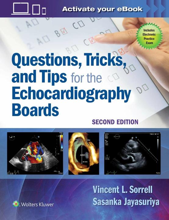 Produktbild Questions, Tricks, and Tips for the Echocardiography Boards (Englisch, Vincent L. Sorrell, 2019)