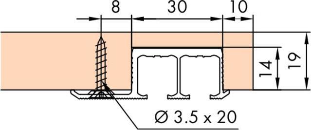 Produktbild HAWA Doppellaufschiene -CLIPO 16