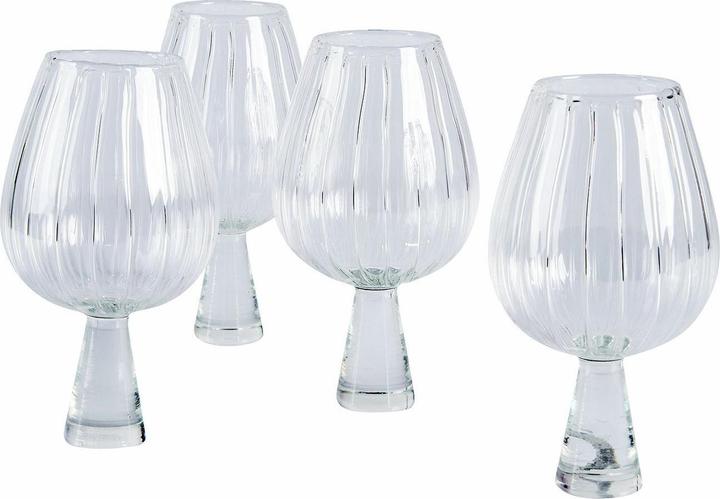 Loberon Glas 4er Set Bavella klar (0.17 l, 4 x)
