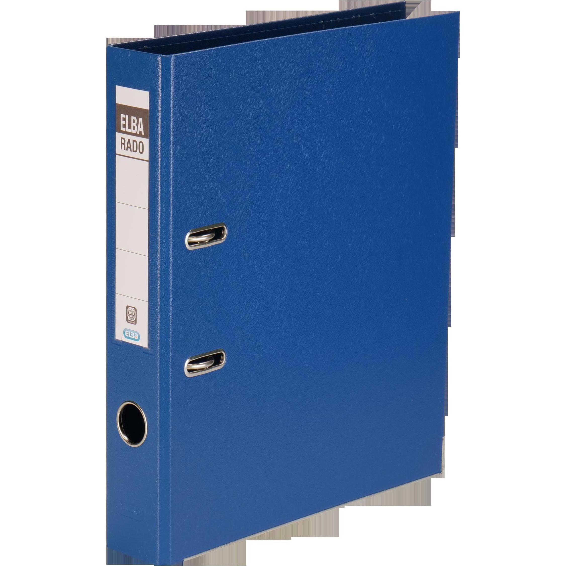 Elba, Ordner, Ordner rado plast, Rückenbreite: 50 mm, blau DIN A4, Einband aussen/innen PVC, mit auswechsrem (A4, 50 mm,...