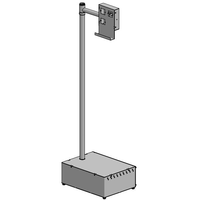 Ergonomic Solutions Bodenständer 1700mm SP2 Stange, Monitor Halterung