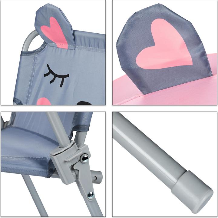 Actual product image Relaxdays Kid?s Furniture Set, Folding Chairs & Table