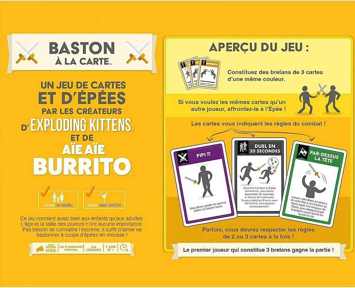 Immagine prodotto Exploding Kittens Baston à la carte (Francese, 3 - 6 Giocatori)