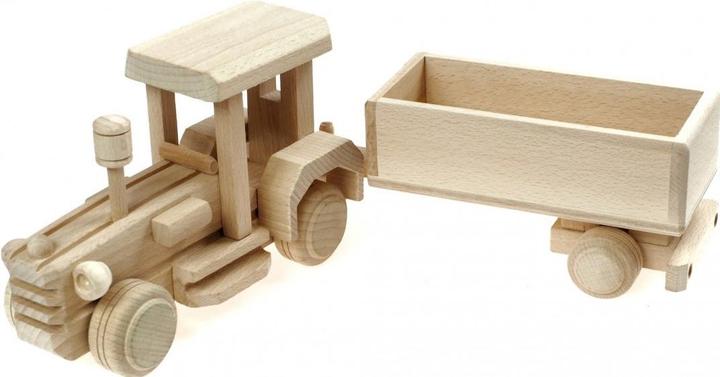 Actual product image Holzecke Wooden Tractor With Trailer