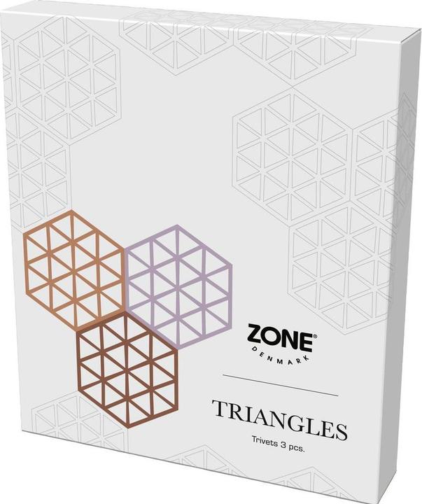Actual product image Zone Denmark Trivet set Triangles.Light.32707 (3x)