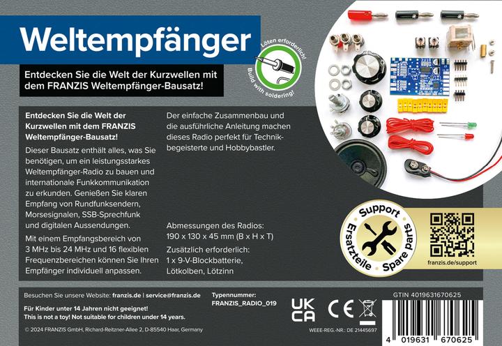 Produktbild Franzis Weltempfänger selber bauen