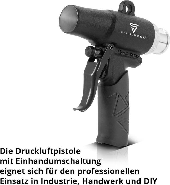 Immagine prodotto Stahlwerk Pistola di aspirazione/soffiaggio ad aria compressa DSB-90 ST Pistola di pulizia reversibile