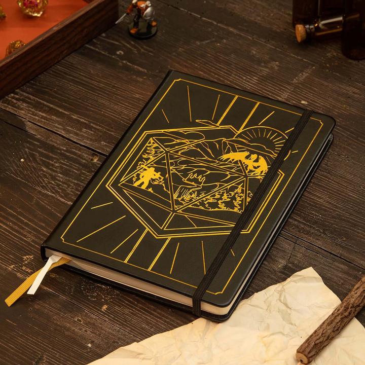 Actual product image Glass Staff Dungeons & Dragons RPG Journal 5e Black (Lined, Hardcover)