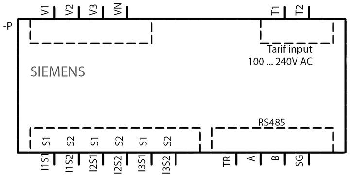 Actual product image Siemens PAC1600: 3 phasig /5A Modbus MID