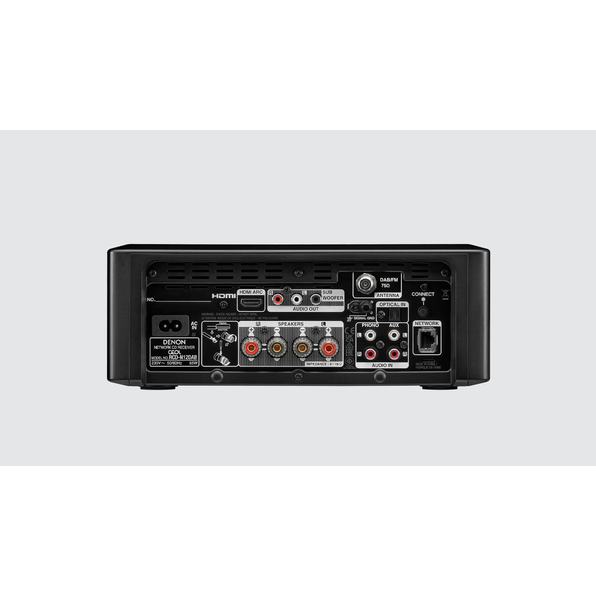 Thumbnail - Denon RCD-N12DAB (Stereo, FM, DAB+, DAB), AV Receiver, Schwarz