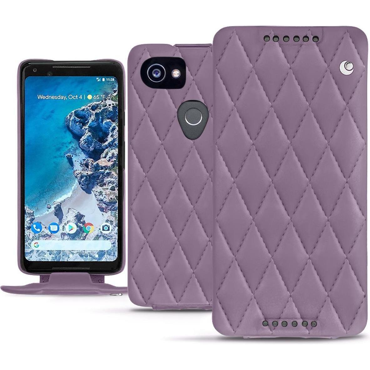 Noreve Lederschutzhülle vertikal (Google Pixel 2 XL), Smartphone Hülle, Violett