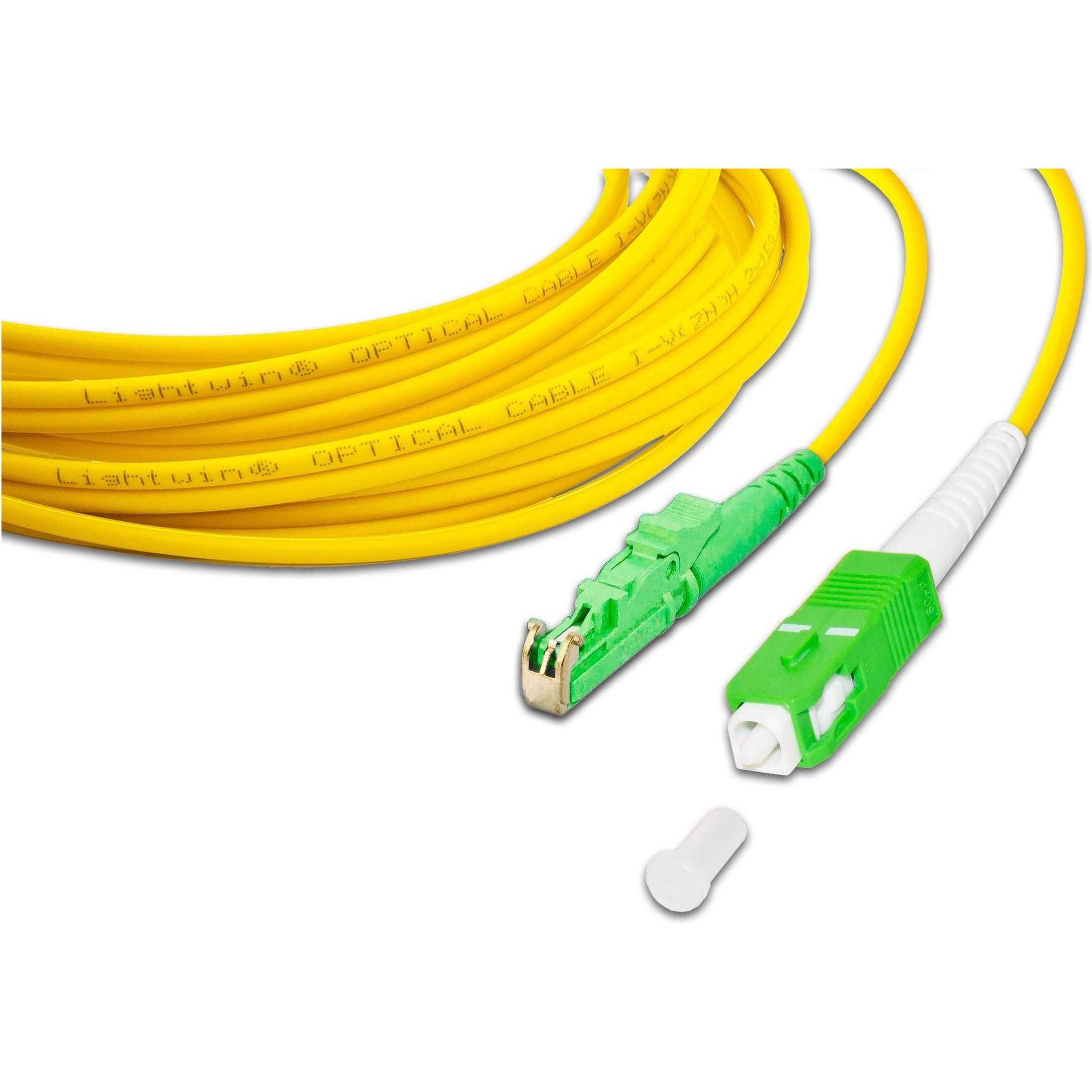 Lightwin LWL-Patchkabel LSH/APC-SC/APC, Singlemode, Simplex, 5m (CAT6, 5 m), Netzwerkkabel
