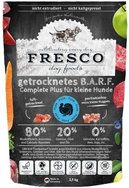 Actual product image Fresco Complete Plus Mini Turkey dry food, 2.5 kg (Senior, Adult, Puppy + kitten, 1 pcs., 2550 g)