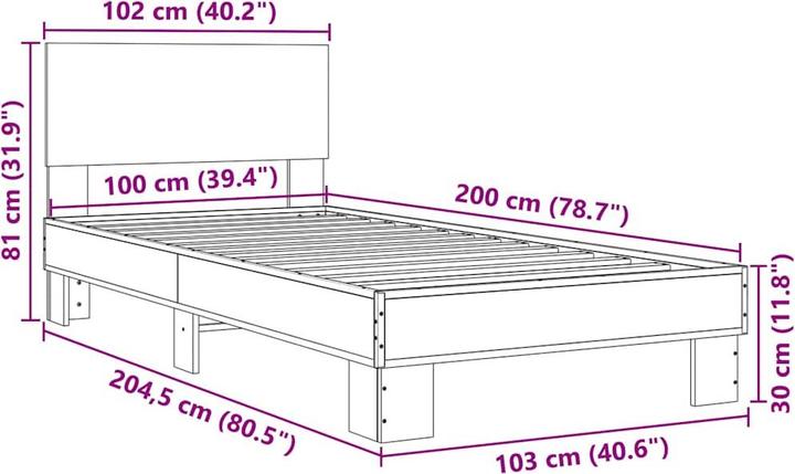 Image du produit vidaXL Bettgestell (120 x 190 cm)