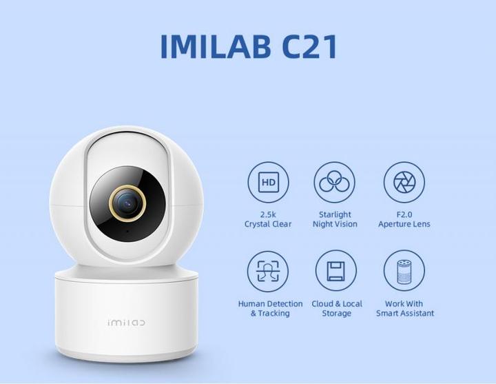 Actual product image imilab C21, Wi-Fi, 2.5K, Indoor, white (2560 x 1440 Pixels)