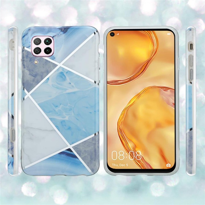 Produktbild Cadorabo IMD TPU Bunter Marmor Cover (Huawei P40 Lite, Huawei Nova 6 SE, Huawei Nova 7i)