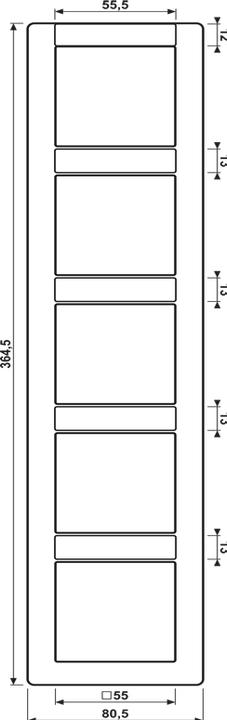 Actual product image JUNG Mounting frame 5f ws glz AS / AS 500 BSF AS585NA