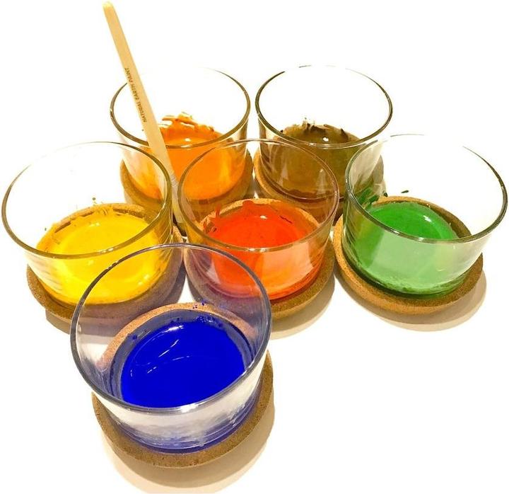 Immagine prodotto Natural Earth Paint Colore per bambini (Arancia, Blu, Rosso, Verde, Marrone, Giallo, 2000 ml)