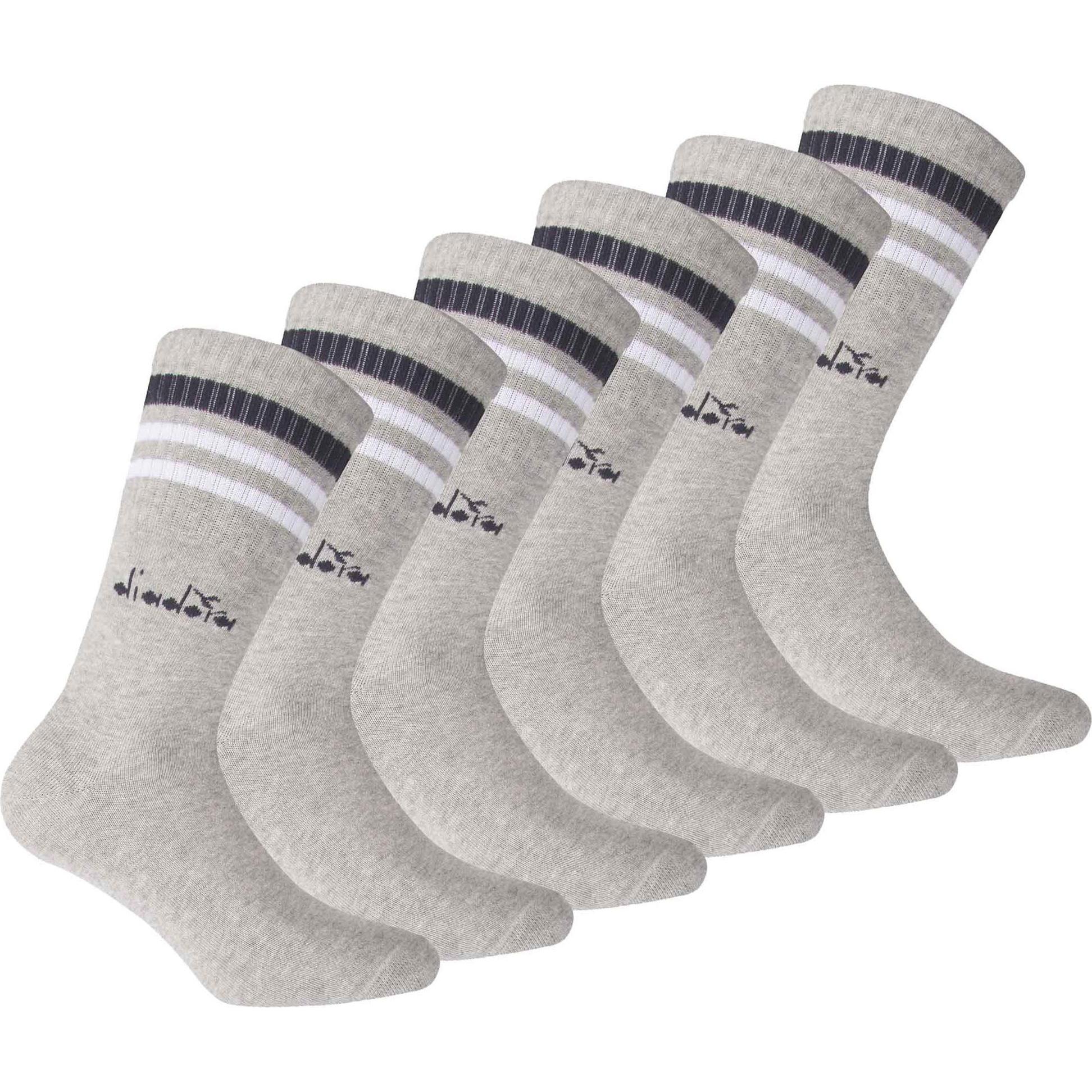 Diadora, Herren, Socken, TB D9095-6P, Grau, (6er Pack, 35 - 38)