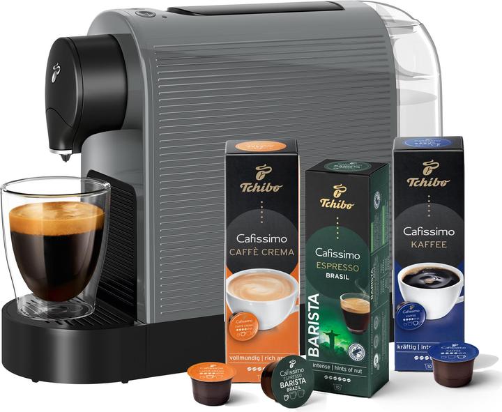 Tchibo Cafissimo „Pure plus“ Kapselmaschine inkl. 30 Kapseln, Grey