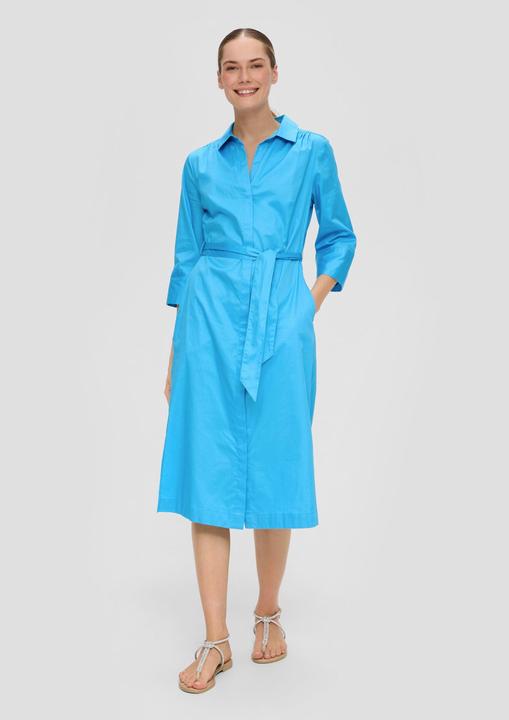 Image du produit s.Oliver Kleid Hemdblusenkleid aus Baumwolle mit Bindegürtel (42)