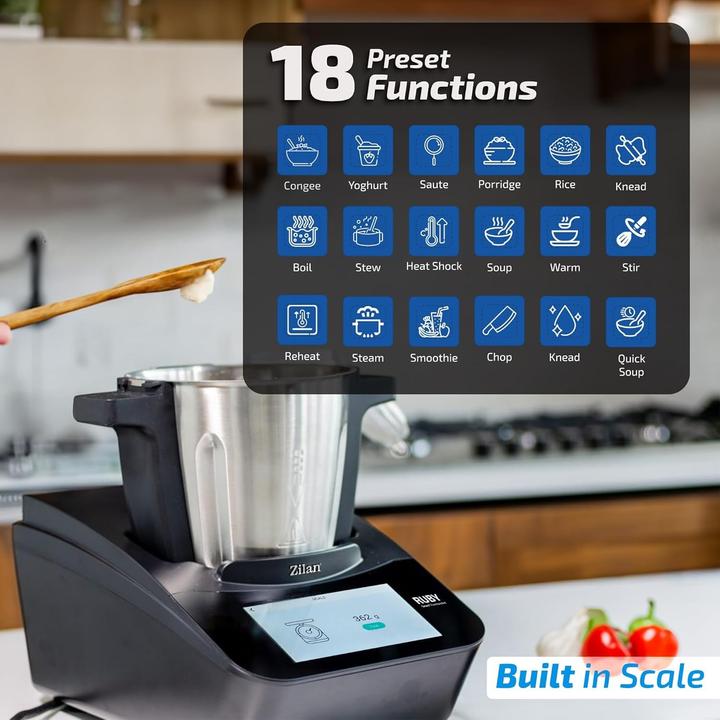 Actual product image Zilan Multifunktionelle Küchenmaschine mit WLAN, Touchscreen, Waage und App-Steuerung (1000 W, 3 l)