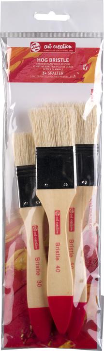 Productafbeelding Talens Oil & acrylic brush set hog bristle | 3 spalter brushes