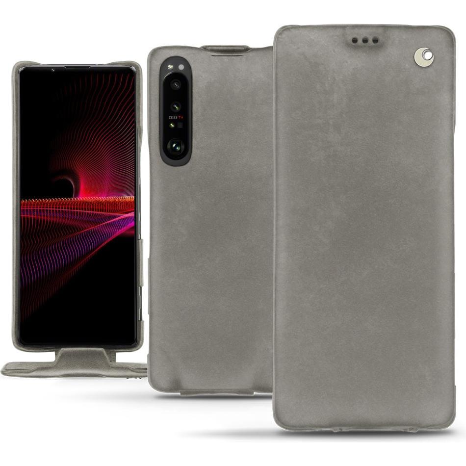 Thumbnail - Noreve Lederschutzhülle vertikal (Sony Xperia 1 III), Smartphone Hülle, Grau