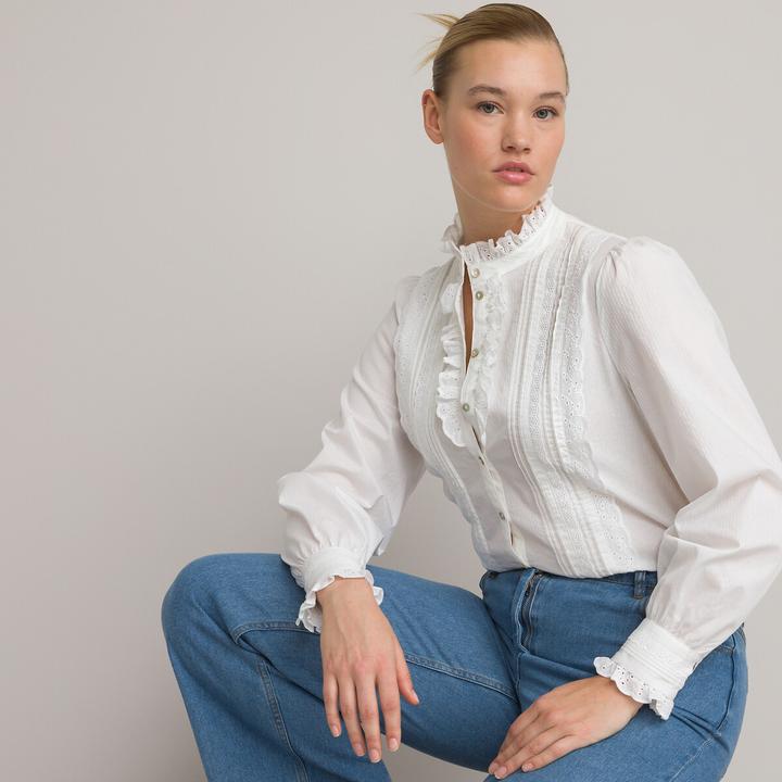 Actual product image La Redoute Collections Victorian Style Blouse Signature (36)