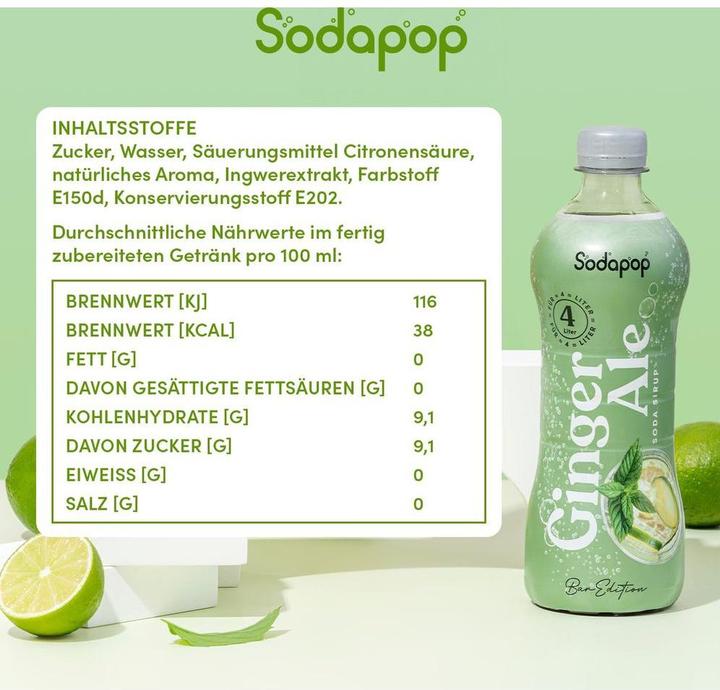 Immagine prodotto Sodapop Sciroppo per bevande Sciroppo per bar Ginger Ale