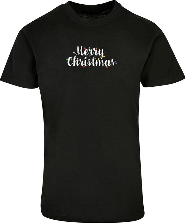 Produktbild Merchcode Merry Christmas Lights Basic Round Neck T-Shirt - 114963 (S)