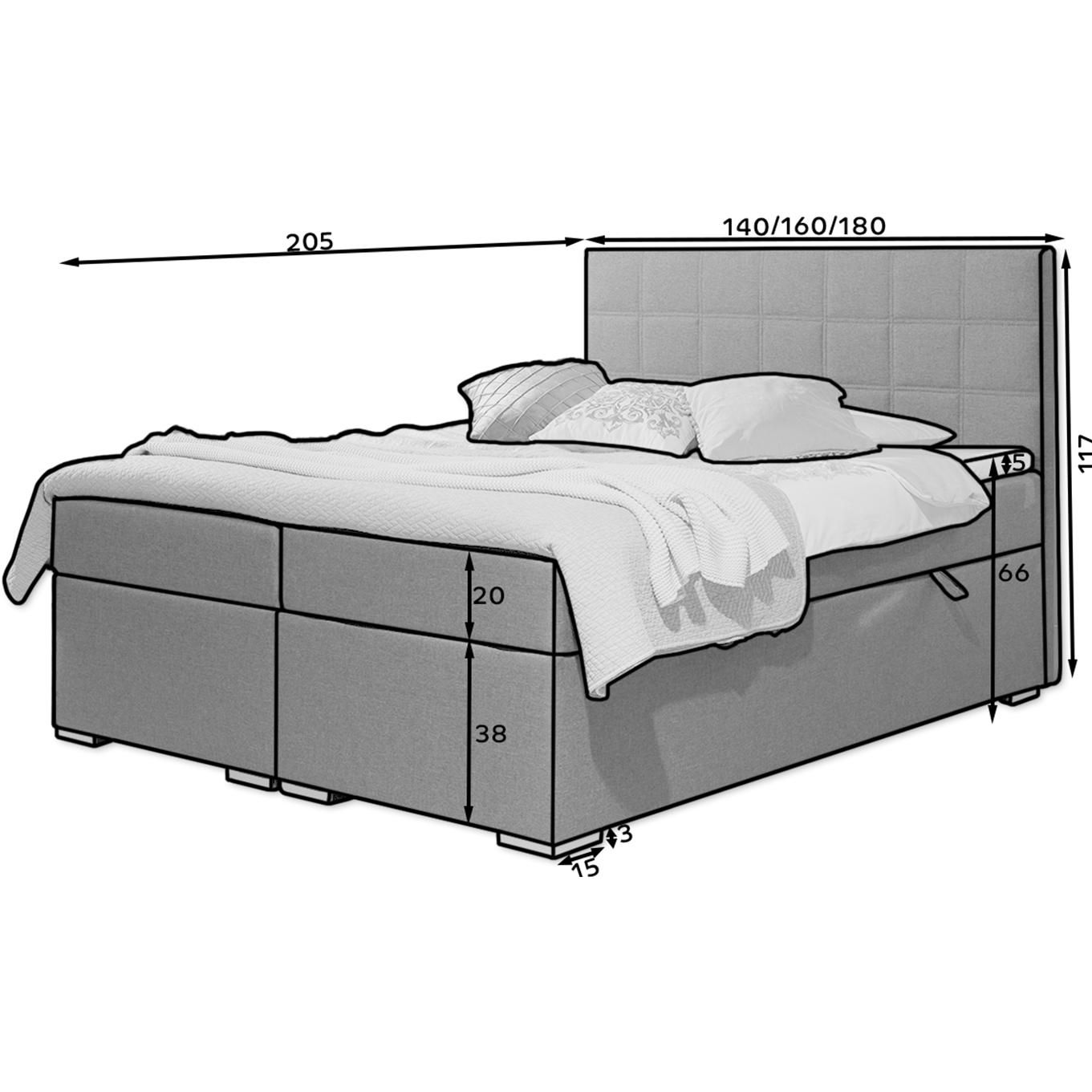 Thumbnail - ELTAP, Bett, Alice mit Stauraum (140 x 200 cm)