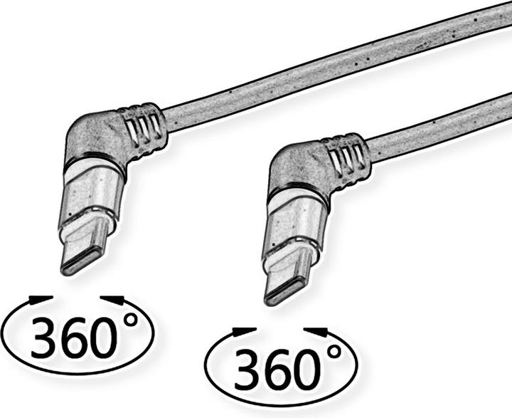 Produktbild Roline USB 2.0 Kabel, Typ-C - Typ-C, ST/ST (2 m, USB 2.0, 60 W)
