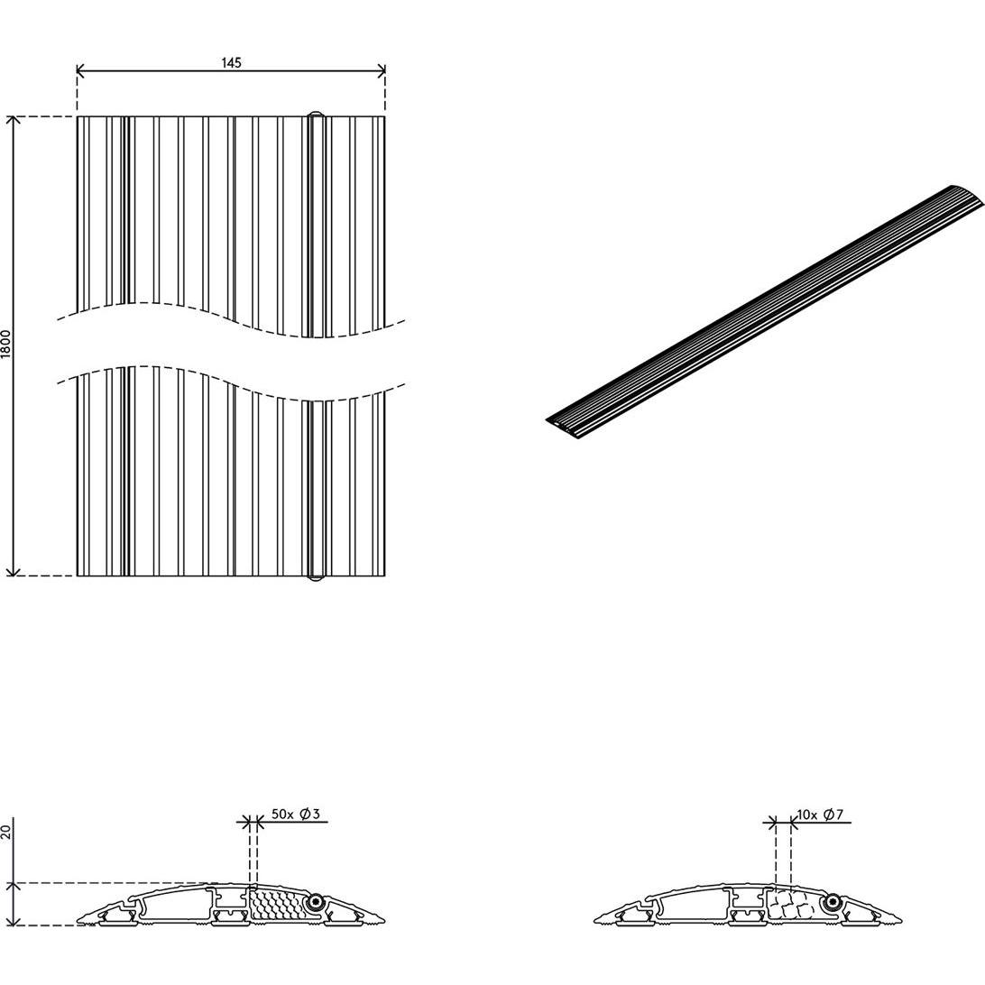 Thumbnail - Dataflex, Kabelschutz + Kabelführung, 31.432 (Kabelschlauch, 1800 mm)