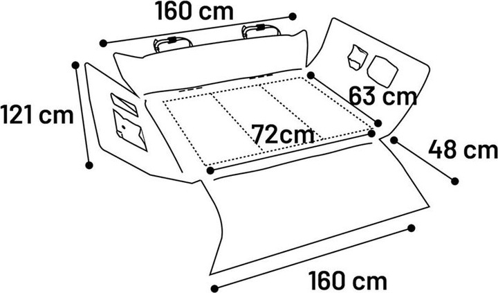 Immagine prodotto Flamingo Copri bagagliaio per auto 160x121cm (Cane, Chiusura di sicurezza, Lavabile in lavatrice)