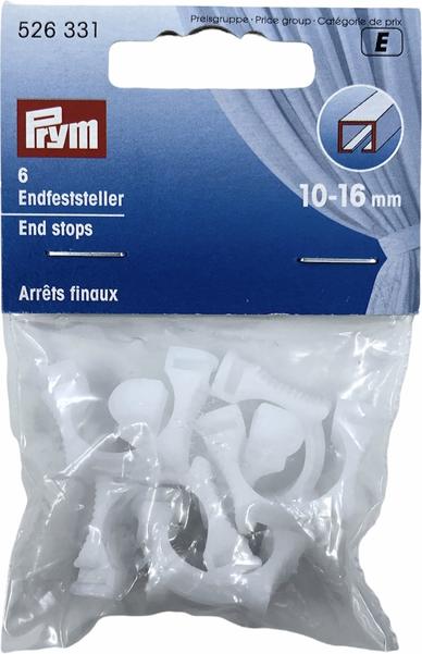 Produktbild Prym Endfeststeller, weiss 10-16 mm, Karte 6 Stk.